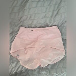 Lululemon pink Strawberry milkshake speed ups 2.5 high rise size 2